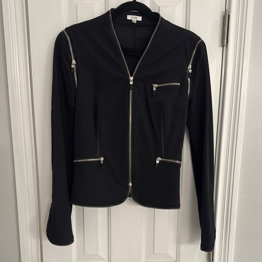 Caché Vintage Amazing Zipper Jacket; Zippers Galore!